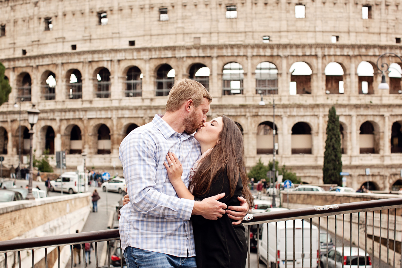She said yes at the colosseum