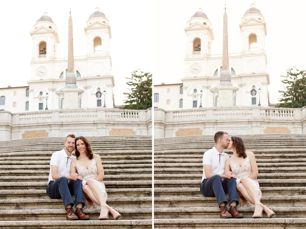 spanish steps photoshoot, honeymoon in rome, rome photographer