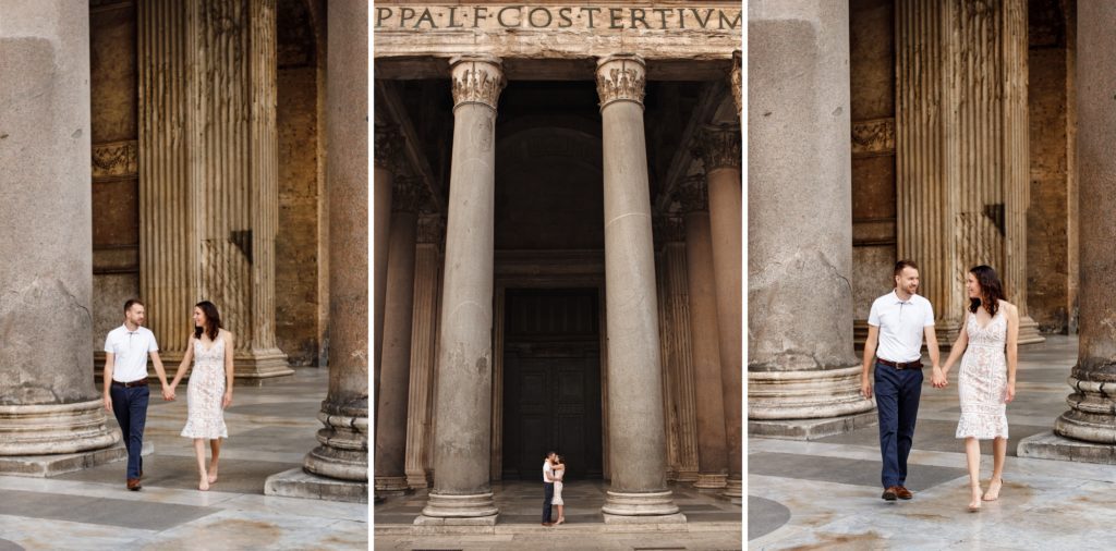 photo shoot pantheon, rome honeymoon, italy photographer